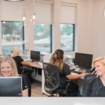 Staff working inside office